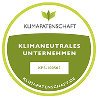 Siegel Klimapetenschaft. Wir sind Co2 neutral