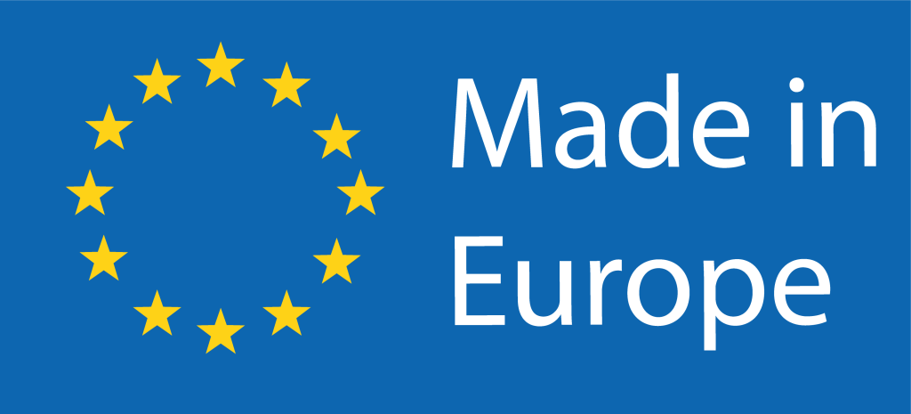 Made in Europe mit EU Flaggensymbol