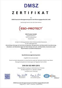 ISO 9001 Zertifikat